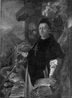 Abt Anselm II. Schwab (Portrait von 1749), einer der letzten Äbte der Zisterzienter-Reichsabtei Salem